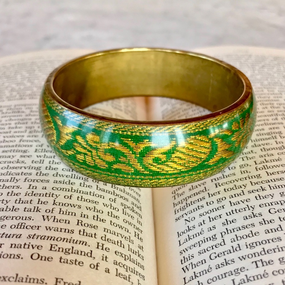 Brass and Resin Bangle